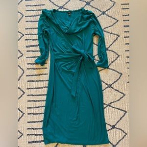 Ann Taylor Green Cowl Neck Dress SP